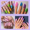 3D Candy Bear Nail Charms, 10 Styles Cartoon Bears Nail Charms, Mix Assorted Pink Blue Purple Acrylic Flowers Butterfly Bowknots Heart Pearls Cute Nail Charms for Nail Art DIY Decor with Pickup Tools