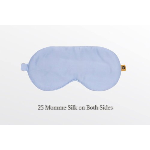 Premium 25 Momme Mulberry Silk Eye Mask for Sleeping (Frosty Blue)