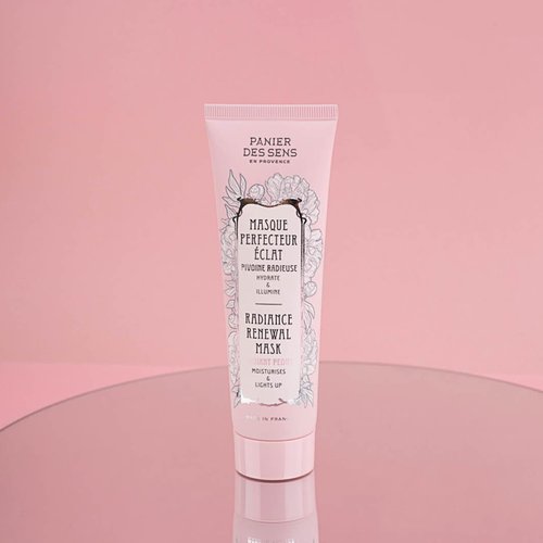 Panier des Sens - Face Mask Hydration & Radiance - with Hyaluronic Acid + Pink Clay + Rose Oil - Hydrating Face Mask for Women Made in France - Face Mask Skin Care 98% Natural Ingredients - 2.5 floz