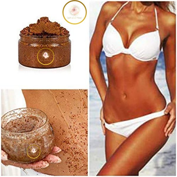 Glycolic Acid-Lactic Acid-Rosehip-Facial Brightening and Body Scrub For Dark Spots, Razor Bumps Scars Contains Turmeric Powder-Bodyscrub with essential oils, Mint Oil, Lavender, ingrown hair scrub