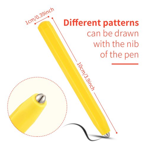 Outus 3 Pieces Replacement Stylus Magnetic Drawing Pen Magnet Replacement Pens for Magnetic Drawing Board Magnapad A to Z and Numbers 0 to 9, Yellow