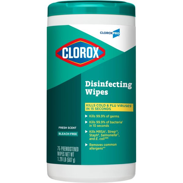 CloroxPro Clorox Disinfecting Wipes, Fresh Scent, 75 Count (Package May Vary)