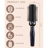 Retractable Detangling Hair Brush for Curly, Straight Wet Hair, Round Hairbrush for Blow Dry, Soft Bristles, Easy Clean Travel Brush Navy Blue