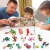 IAMGlobal 16 Mini Animal Building Blocks Toy Set, Animals Figures Stem Toys, Party Supplies Gifts Party Favor for Kids, Birthday, Carnival Prizes
