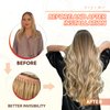 DIYOMO I Tip Hair Extensions - Human Hair, 18/613 Dark Blonde Highlighted Bleach Blonde 14 Inch I Tip Hair Extensions For Women Soft & Natural Itip Hair Extensions Itip Human Hair Extensions 50G/70S