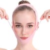 Yiiektily Reusable V-Band Face Mask, Chin V-Line Mask, V-Line Mask for Women, Comfortable and Breathable Adjustable V-Line Mask（Pink）
