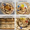 Hands Craft DIY 3D Music Box Wooden Puzzle – Gear Driven, Starry Night Laser Cut Assembly Model Building Kit Brain Teaser Puzzles Educational STEM Toy for Adults and Teens AMK51