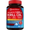 Doctor's Recipes Antarctic Krill Oil Omega 3 Supplement, 1000mg Softgels, DHA:EPA at 1:2 Perfect Ratio, 1.5mg Astaxanthin, Clean Extraction, No Fish Taste, Joint, Brain, Eye Health, Non-GMO