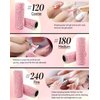 Maryton Small Sanding Bands for Nail Drill - Premium Sanding Files with 3.1 mm Mandrel Bit, 120 Grit for Acrylic Nails Manicures Pedicures, 15-Ct
