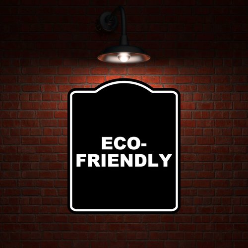 ECO-FRIENDLY BLACK Minimalist Aluminum Composite Sign 20 x 24 inches