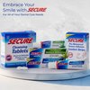 Secure Waterproof Denture Adhesive - Zinc Free - Extra Strong Hold For Upper, Lower or Partials - 1.4 oz (Pack of 5)