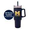 Desert Cactus University of Michigan Wolverines U of M Large Insulated Stainless Steel Handle Lid Straw Reusable Double Walled Cup Hot Cold Drinkware Laser Etched (40oz Ounce Rally Tumbler)