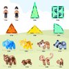 Magnetic Tiles Animals and Baby Family Set, Magnet Tiles Building Blocks for Toddler 3-5, STEM Learning Toy Early Education Construction Playset, Toy Gift for Kids 3 4 5 6 7