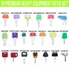 WAH LIN PARTS 39 Heavy Equipment Construction Master Ignition Keys Set for JLG Caterpillar Volvo JCB JD Bobcat Terex Hyster Genie Case Komatsu Indak Kubota and More