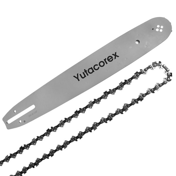 Yutacorex 14inch Chainsaw Guide Bar and Chain Combo,Replacement Accessories Fits EGO CS1400,CS1401,Fits Homelite UT43104,Fits RYOBI RY40502,RY40503,Fits WORX,Fits Kobalt KCS4040,Fits SKIL,3/8,043,52DL
