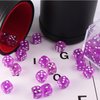 36 Pieces 12mm 6 Sided Mini Dice Set,Translucent Colors D6 Game Dice Set,6 Sided Standard Game Dice for Board Games Dice Games Classroom Teaching Dices Game, with Portable Gaming Box(Purple)