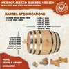 Thousand Oaks Barrel Co. Personalized 1 Liter Oak Aging Barrel Dispenser with Wood Stand, Bung & Spigot - Age Cocktails, Bourbon, Whisky, Rum, Tequila, Mead Wine - 1L Mini Whiskey Aging Barrels (P5)