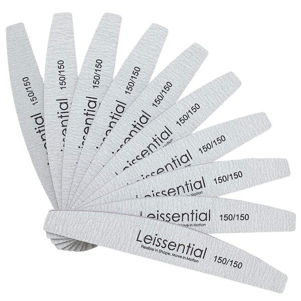 Nail Files and Buffer, Professional Manicure Tools Kit 150 150 Grit Double Sided Washable 10 Nail File Set