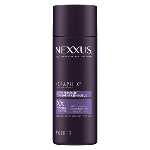 Nexxus Keraphix Damage Repair Pre-Wash Treatment Cream for Dry Hair with Keratin Protein & Black Rice 6 oz