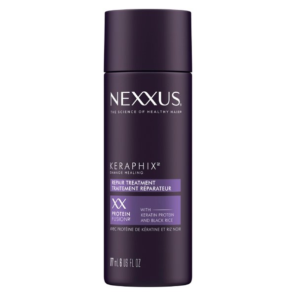Nexxus Keraphix Damage Repair Pre-Wash Treatment Cream for Dry Hair with Keratin Protein & Black Rice 6 oz