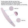 Nail File and Buffer (10 Pcs), Buffer Block Nail Files Double Sided 100/180 Grit for Acrylic and Natural Nails, fingernail Emery Board Buffing Blocks Manicure Set Nail Care kit Tool Halfmoon Arc