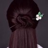Lurrose Chinese Hair Stick Vintage Flower Hair Stick Japanese Wood Chopsticks for Women Girls Hair Styling