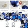 Navy Blue 18th Birthday Party Decorations Silver Happy 18th Birthday Yard Banner with 61pcs Latex Balloons Foil Number 18 Balloons Backdrop for Boy Girl Birthday Anniversary Party Decor Supplies