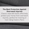 HORZE Pro Overreach Bell Boots for Horses | Neoprene Pair - Black - L