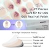 DUKASOU Semi Cured Gel Nail Strips, Begonia Position | 28 pcs Gel Nail Strips Work with Any UV Lamp, Salon Quality UV Nails Stickers, Easy to Apply for Home Nails DIY