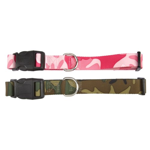 Guardian Gear Nylon Camo Dog Collar, Fits Necks 6" to 10", Pink