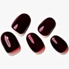 Press on Nails Extra Short Oval, GLAMERMAID Gothic Handmade Burgundy Jelly Gel Nails Polish Glue on Nails, 30Pcs Round Reusable Fake Nails Acrylic False Nails Manicure Kits for Women Gift