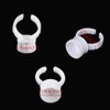 Pigment Rings - Yuelong 300PCS Tattoo Rings Cups Disposable Makeup Rings Tattoo Glue Holder,Tattoo Ink Ring Adhesive Makeup Glue Rings Palette Plastic Nail Art Eyelash Extension Rings(Medium)