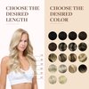 GOO GOO Clip in Hair Extensions Real Human Hair, 18inch 151g 7Pcs, 17/22/60 Balayage Ash Blonde to Golden Blonde and Platinum Blonde, Remy Human Hair Extensions Clip ins for Women, Natural Human Hair
