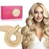 WENNALIFE I Tip Hair Extensions Human Hair, 50g 50s 20 Inch Dirty Blonde Highlighted Bleach Blonde Remy Itip Human Hair Extensions Invisible Itips Straight I Tips Fusion Extensions Real Human Hair