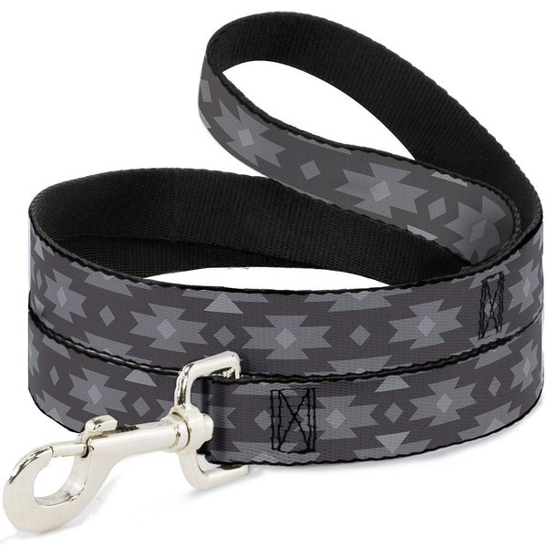 Buckle-Down Pet Leash - Navajo Grays - 6 Feet Long - 1" Wide