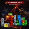 gyttoping Magnetic Blocks, Build Mine Magnet Dinosaur World Set, STEM Sensory Building Toys for Kids Boys & Girls Ages 3 4 5 6 7 8 9 10, Christmas Birthday Gifts