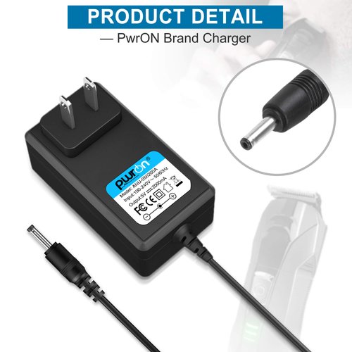PwrON Power Cord 5V Charger for Remington Shaver PG525 PG6025 PG6060 PG6135 MB2500 Charging Cord Beard Trimmer Power Supply HK28UA-5.0-350 (6.6Ft)