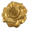 JenlyFavors Ornate Matte Gold Rose Design Compact Mirror (12 Pieces)