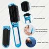 Mini Hair Brush,2 Pcs Folding Hair Brush Travel Hair Brush Compact Hair Brush with Mirror for Women Girls,Massage Comb Pocket Hair Comb for Travel. Gym, Trip, Purse, Swimming (Blue & Green)
