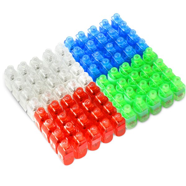 Novelty Place 80Pcs LED Party Finger Lights for Kids, LED Finger Flashlight Light Up Finger Ring Toys for Party Favor, Halloween, Raves, Concert Shows
