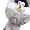 ZA Ball Shaped Dog Toy Furry Fatties Crinkle Squeak Pick Racoon Skunk Squirrel 15" (Raccoon)