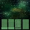 Aooyaoo Glow in The Dark Stars Wall Stickers, Glowing Stars for Ceiling and Wall Decals, 3D Glowing Stars,Excluding The Moon，Perfect for Kids Bedding Room or Party Birthday Gift(606Pcs, Green)