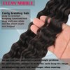 Deep Wave Crochet Hair For Black Women Curly Braiding Hair 24 Inch 2 Packs Ocean Wave Braiding Hair Extensions Soft Crul Crochet Hair For Boho Braids(24inch, 2pack, black)…