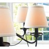 Small Lamp Shade Set of 6 Chandelier Shades 3" X 6" X 5" White Linen Lampshade Clip-On Bulb