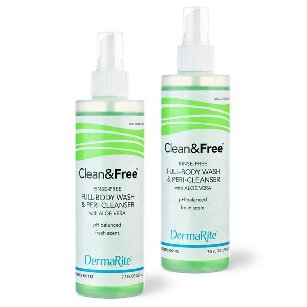 Clean & Free Rinse-Free Shampoo&Body Wash Scented 7.5 oz. 00193 2 Each