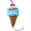 LNYMZD Brown-Blue Ice Cream Dog Squeaky Toys, Puppy Chew Toys with Ropes, Dog Plush Toy for Small to Medium Dogs and Cats Pet Supplies