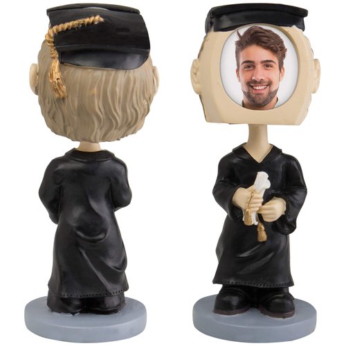Neil Enterprises Inc. Multicolor Graduate Photo Resin Bobble Head