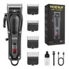 HIENA PRO Professional Hair Clippers for Men, Cordless&Corded Barber Clippers for Hair Cutting, Rechargeable Beard Trimmer, LED Display, Gifts for Men (Black)