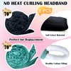 ZILAMPU No Heat Hair Curlers to Sleep In Overnight Curls Headband, 70 inches Soft Hair Curler No Heat Wrap for Women Girls Long Wave Curl Hair Rollers, 8 PCS No Heat Curling Rod Headband Gifts Set