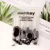 Honbay 30PCS Plastic Disposable Mini Ice Cream Dessert Spoons Shovels Pudding Yogurt Spoons for Family or Party (Black and white)